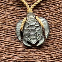 Nácar tallado| Tortuga con cordón ajustable Nácar tallado| Tortuga con cordón ajustable