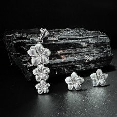 Conjunto Plumería | Plata Esterlina 925 | Trio Conjunto Plumería | Plata Esterlina 925 | Trio